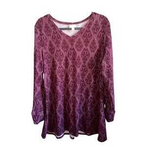 Burgundy Long Sleeve Lularoe Shirt